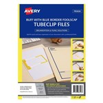 Avery 88553 Tubeclip Foolscap File Buff Blue Pack5