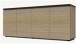 Cupboard Deluxe Swing 4 Door Natural Oak 1800mm W x 450mm D x 730mm H