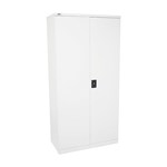 Go Metal Stationery Cupboard 1830H X 910W X 450D Assembled 3 Shelves White