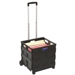 Marbig Trolley Collapsible Storage 25Kg Capacity 430X460X80mm Black