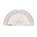 Celco Protractors 180 Degrees Half Circle 100mm Solid Clear