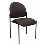 YS11B Visitor Fabric Stacking Chair No Arms BLACK