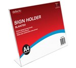 Deflecto Sign Menu Holder 47301 A4 Slanted Landscape Desktop Clear