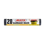 Multix Garbage Bags Drawtight Extra Wide Roll 8X7cm 56L Black Pack 20
