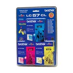Brother LC57CL3PK OEM Ink Cartridge Colour Value Pack CMY