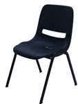 Rapid P100 Stackable Plastic Chair With Black Frame Black