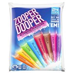 Zooper Dooper Water Ice Mixed Assorted 70Ml 24 Pack