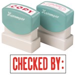 Stamp Checked By 1048 Red
