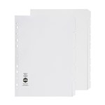 Marbig Dividers Manilla A4 5 Tab With Reinforced Strip White