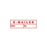 Deskmate PreInked Stamp Emailed Date By 35x10mm Red