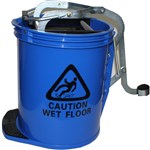 Cleanlink Mop Bucket 12004 Hd Metal Wringer Blue 16L