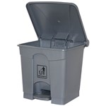 Cleanlink Rubbish Bin With Pedal Lid 68L Grey
