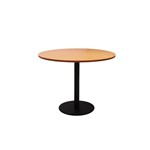 Rapid Table Round 900Mm With Black Base Beech
