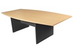 Logan Conference Meeting Table 2400X1200 Boat Shaped Beech Ironstone