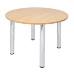 Rapid Table Round 900Mm With Chrome Legs Beech Top