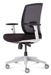 Rapid Luminous High Back Mesh Executive Chair Adjustable Arms White Frame