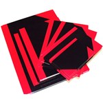 Cumberland Notebook Gloss Cover A6 100 Leaf Red  Black
