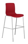 Acti Chrome Bar Stool Base 760Mm High With Polyprop Shell Red