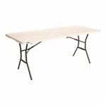 Folding Trestle Table 1835Mm X 762Mm X 736Mm White Poly Top Grey Steel Pow