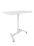 Portable Sit Stand Desk On Wheels Mains Power 1200X600 White