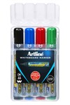 Artline Whiteboard 577 Markers Magnetic Hardcase Wallet 4 Asst