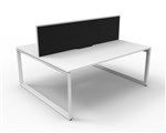 Deluxe Rapid Infinity 2 Person 2 Sided Desk White Loop Leg 1800X750 Overall