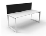 Deluxe Rapid Infinity 1 Person Desk Single Sided White Loop Leg 1200X750 Wi