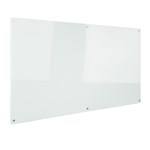 Rapid Glass Writing Board With Chrome Fittings 2100X1200Mm White
