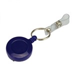Id Holder Retractable Badge Reel With Split Ring  Card Strap Pack 25 Blue