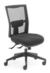 Team Air Express Task Chair 135Kg Boxed For Easy Assembly Black Mesh No Arm