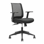 Brindis Low Mesh Back Task Chair Black Fabric Adjustable Arms