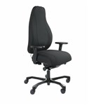 Serati Bodyweight Chair High Back Black Fabric Adjustable Arms