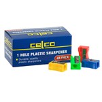 Celco Plastic Sharpener Single Hole Box 48