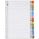 Marbig Dividers Manilla A4 120 Tab Reinforced Multi Colour