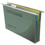 Crystalfile Suspension Files Expanding Complete Foolscap Green Pack 10