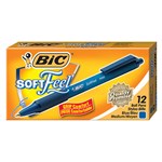 Bic Retractable Ballpoint Pen Softfeel Box 12 Blue