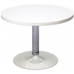 Rapid Table Round 1200Mm With Chrome Base Natual White Top