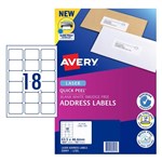 Avery Quick Peel Address Labels SF L7161 18Up 635X466mm 100