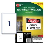 Avery Labels Laser Heavy Duty L7067 1UP Perm 25