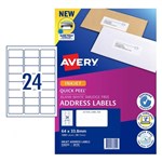 Avery Quick Peel Address Labels Sure Feed J8159 64X338mm 24Up Bx 50