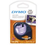 Dymo Tape Letratag Gloss 12mmx4m CLEAR