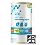 Livi Essentials Commercial Wipes Yellow 90 Sheets 300mm X 45m Roll