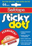 Sellotape Sticky Dots Adhesive 10mm Pack 64 Permanent