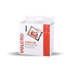 Velcro Stick On Hook And Loop Tape 19mmx18mm White