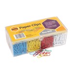 Marbig Paper Clips Vinyl Coated Assorted Colours Pack 800
