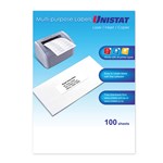 Unistat Lables 38932 Multi Use A4 16Up 105X37mm White Box 100
