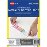 Avery Lateral Filing Labels L7174 Permanent 42X220mm 4Up Pack 100