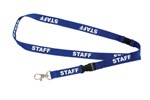 Rexel Lanyard PrePrinted Staff Blue Pack 5