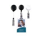 Rexel Id Retractable Card Holder With Strap Black