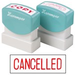 Shiny Stamp Cancelled Date Red